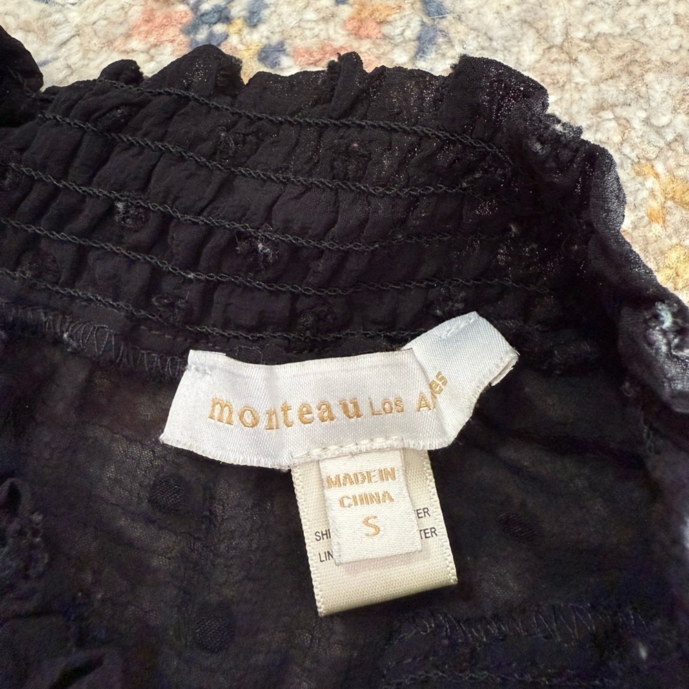 Elegant Black sheer Women's Top - Picture 2 of 2